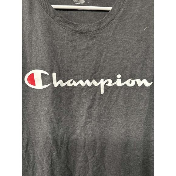 Champion Authentic Athleticwear Gray Script Logo T-Shirt Men’s Large - Picture 3 of 6